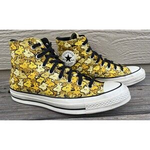 Peanuts X Converse Chuck 70 High 'Woodstock Camo' Yellow Men’s 9.5 Women’s 11.5